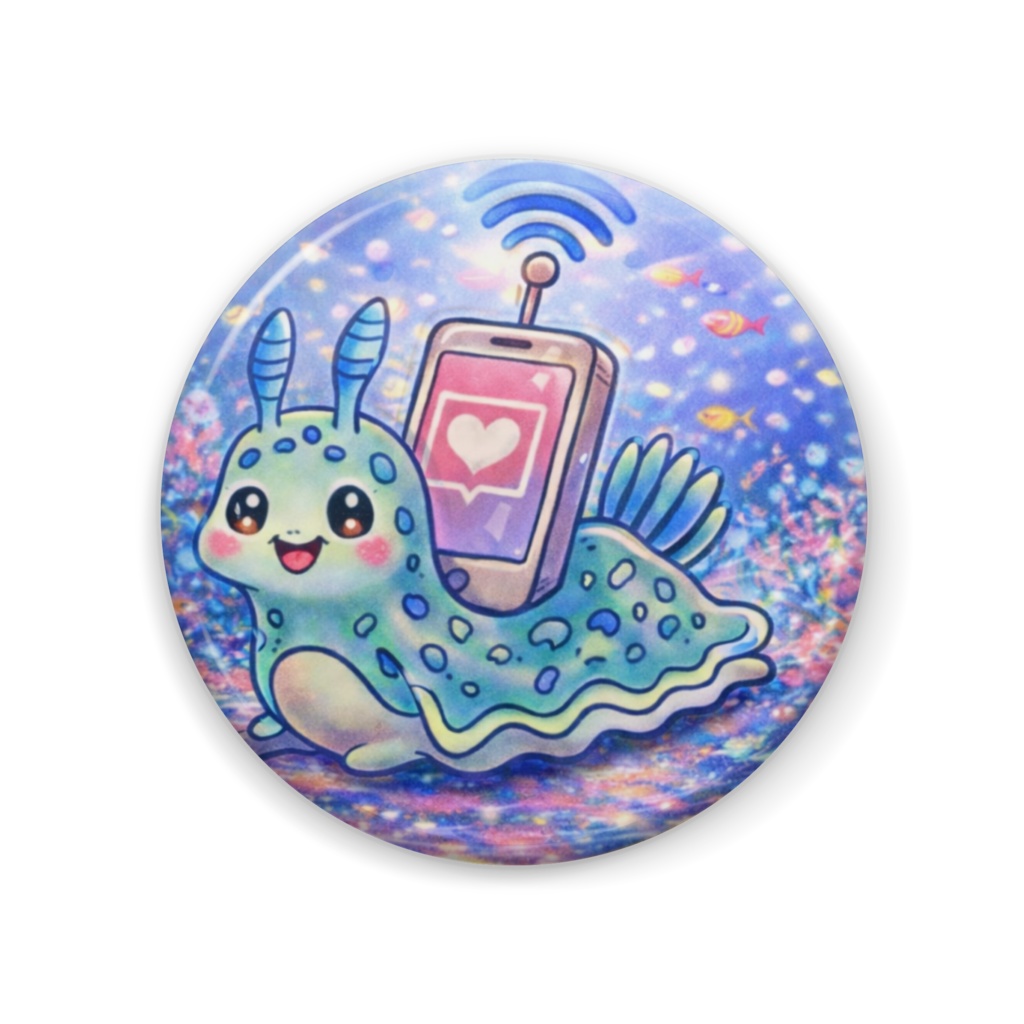 奇獣「スマホウミウシ」缶バッジ