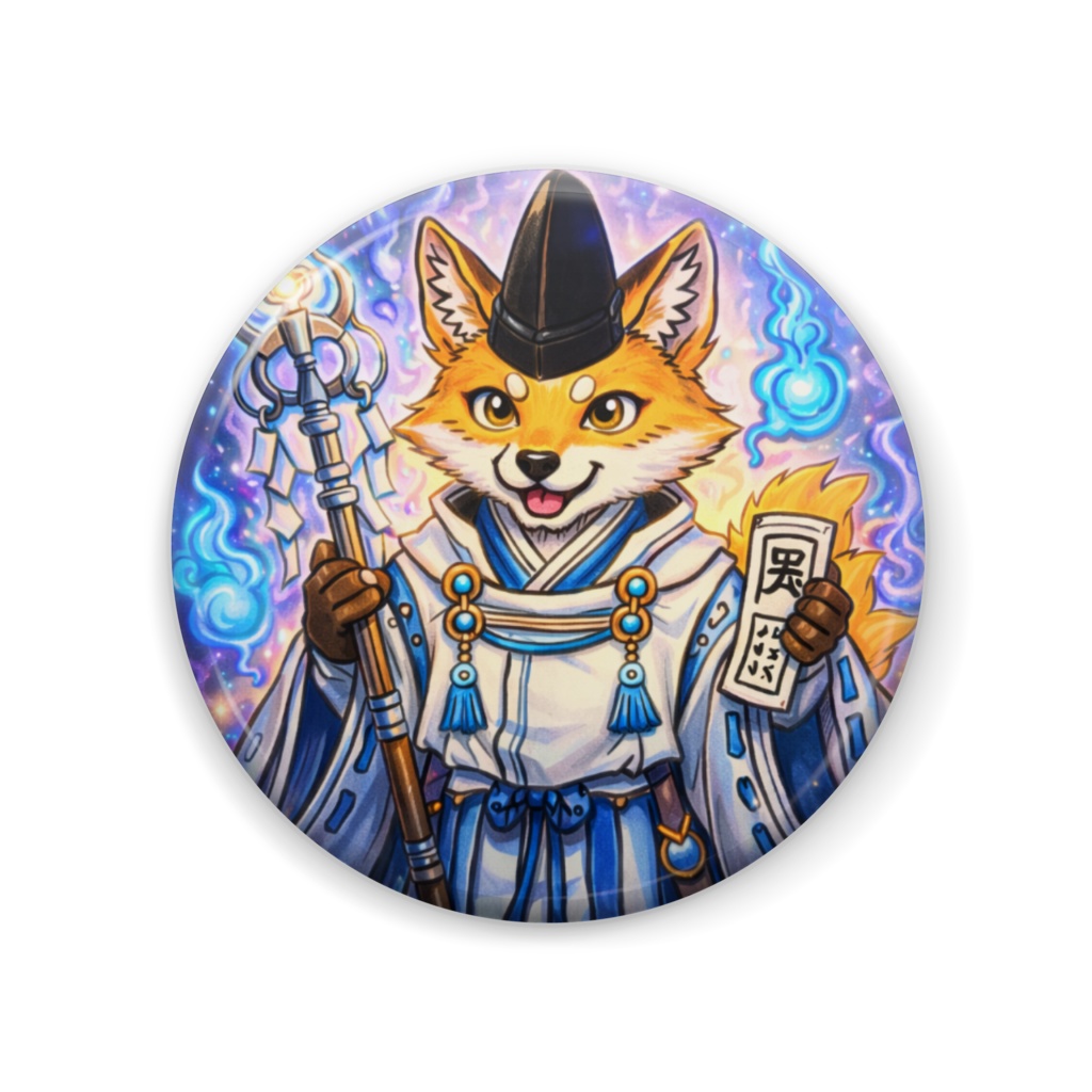 奇獣「陰陽師キツネ」缶バッジ