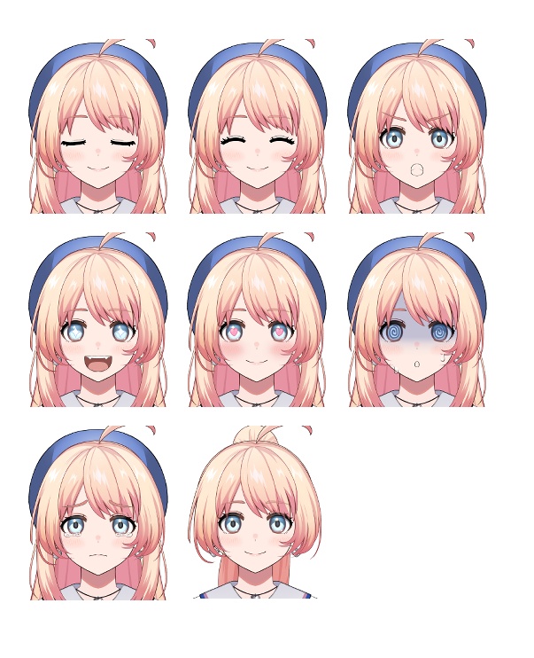 【無料】Live2D用パーツ分け済みPSDファイル配布