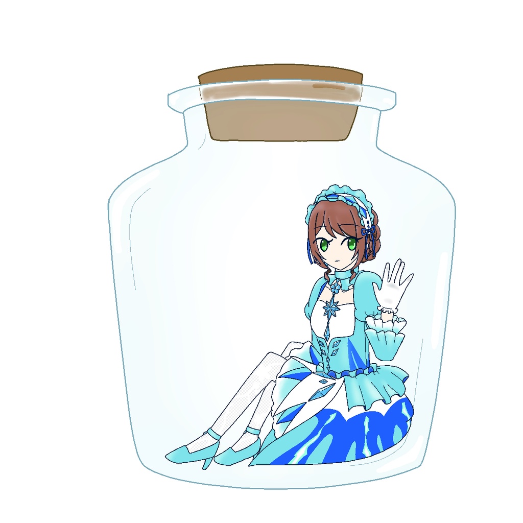 硝子細工瓶詰アクキー