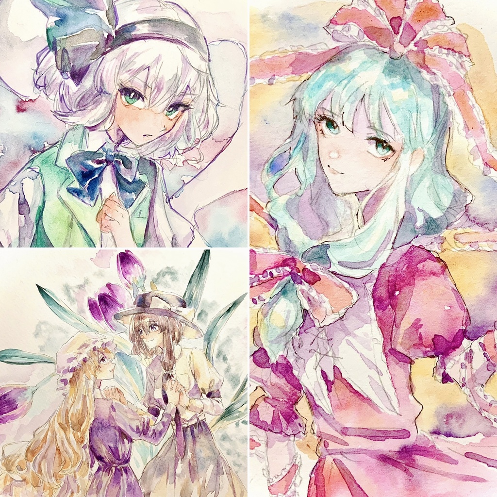 【東方】オーダー 水彩イラスト