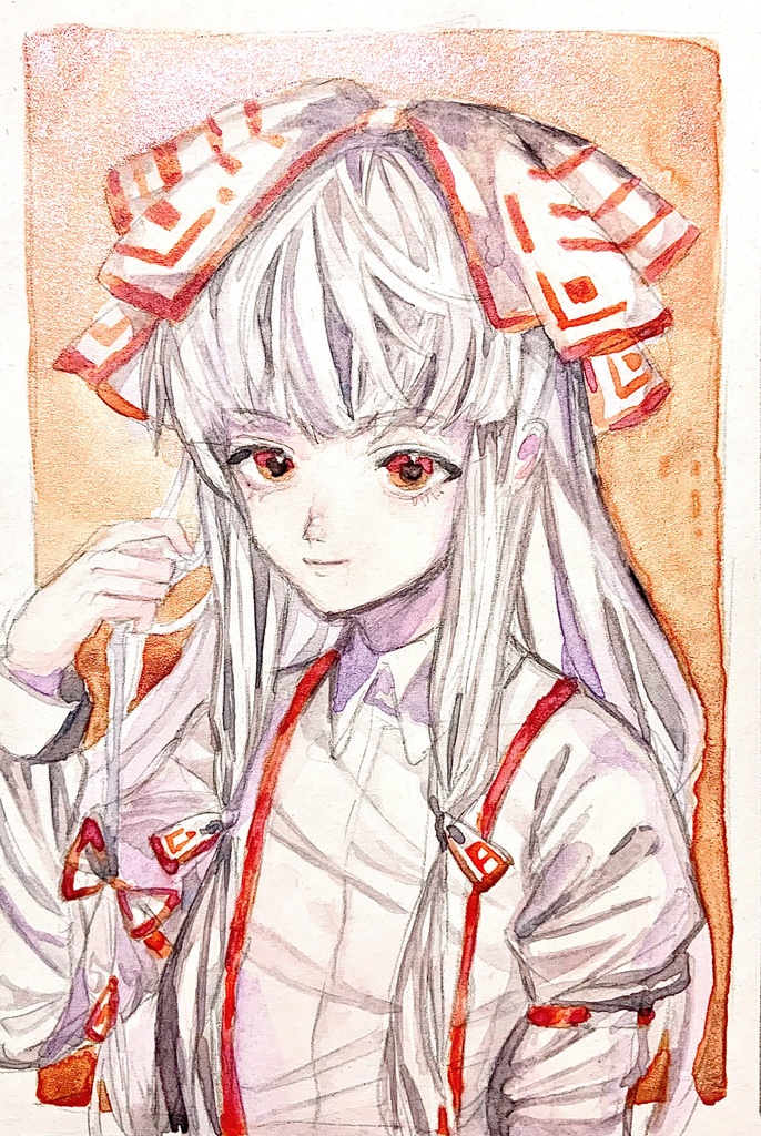 【東方】妹紅水彩原画