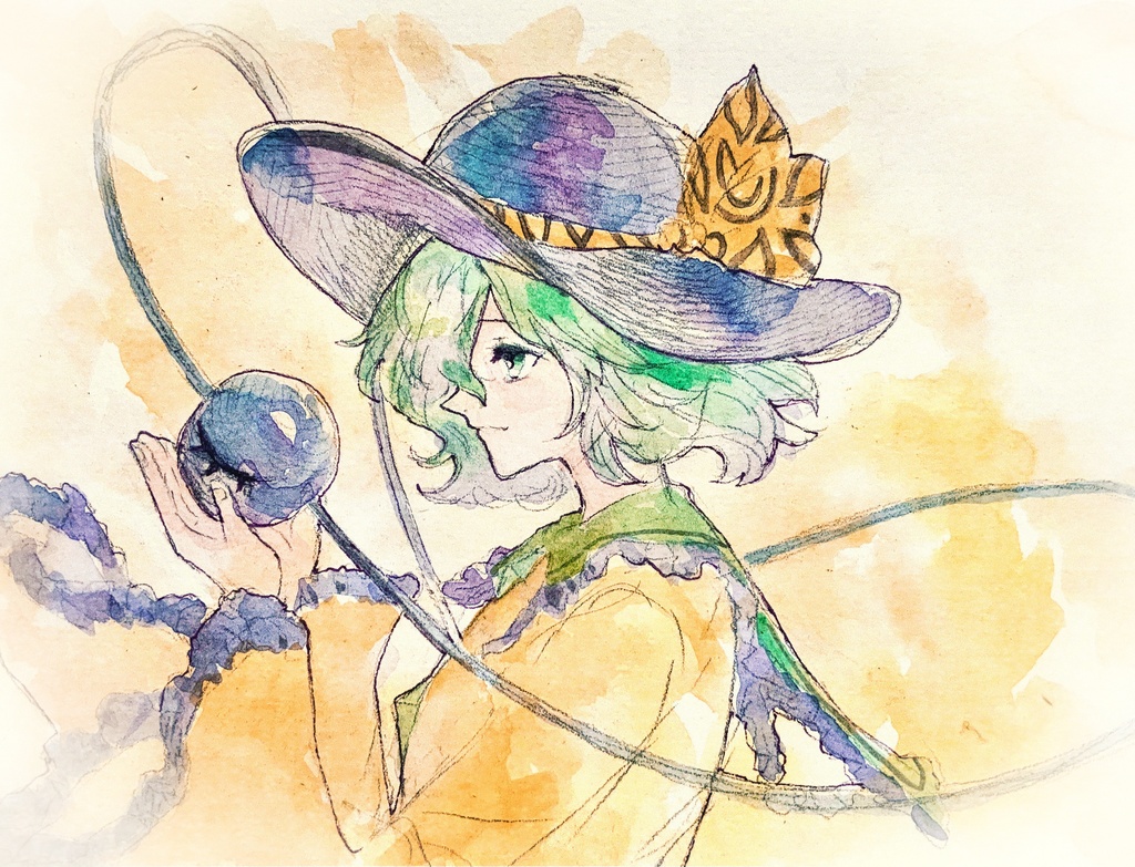 【東方地霊殿】古明地こいし 水彩イラスト