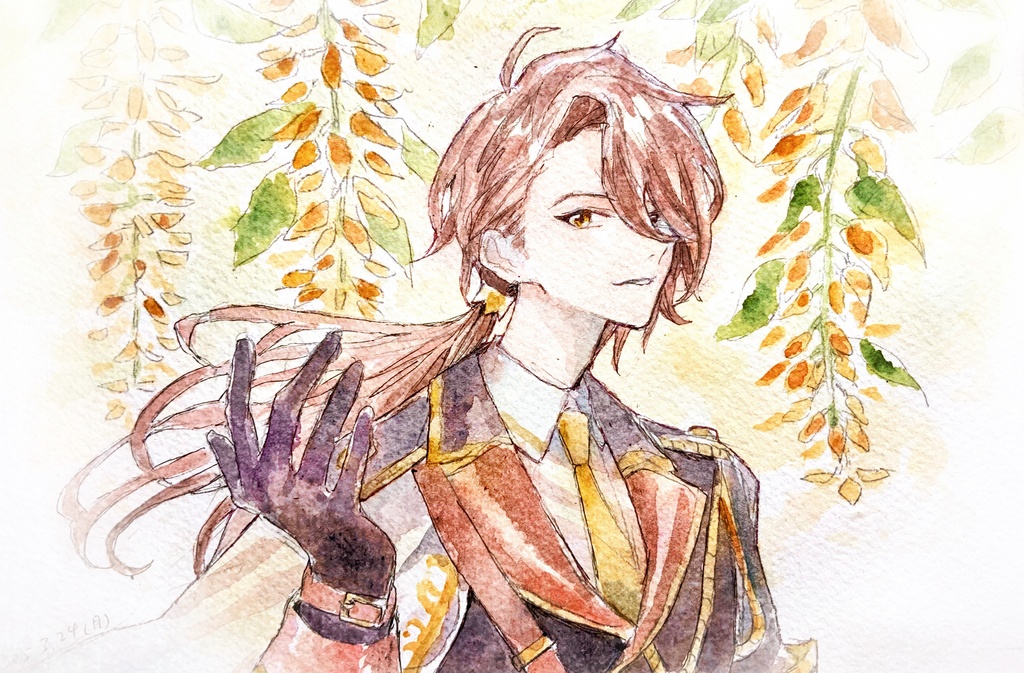【まほやく】カイン・ナイトレイ 水彩イラスト
