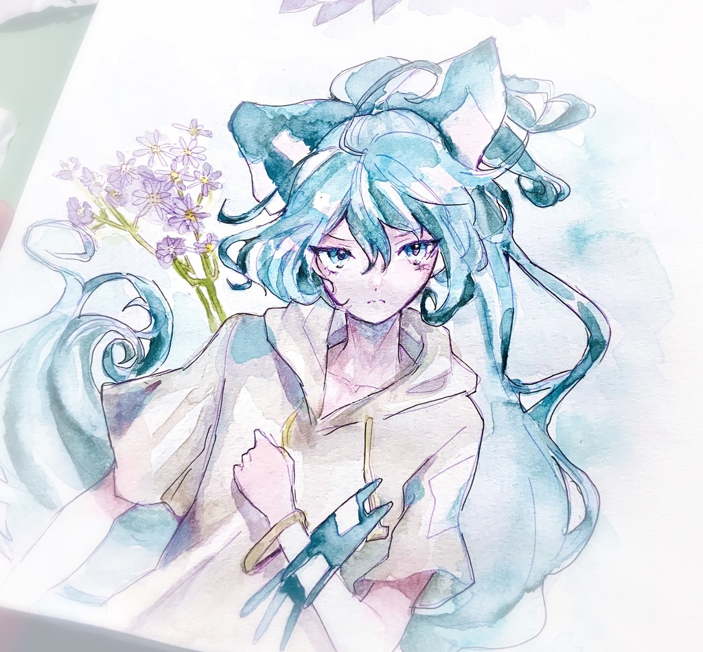 【東方憑依華】依神紫苑 水彩イラスト