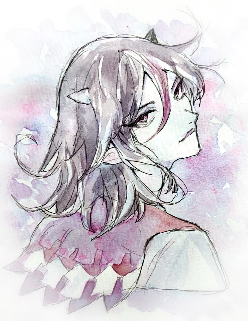 【東方輝針城】鬼人正邪 水彩イラスト