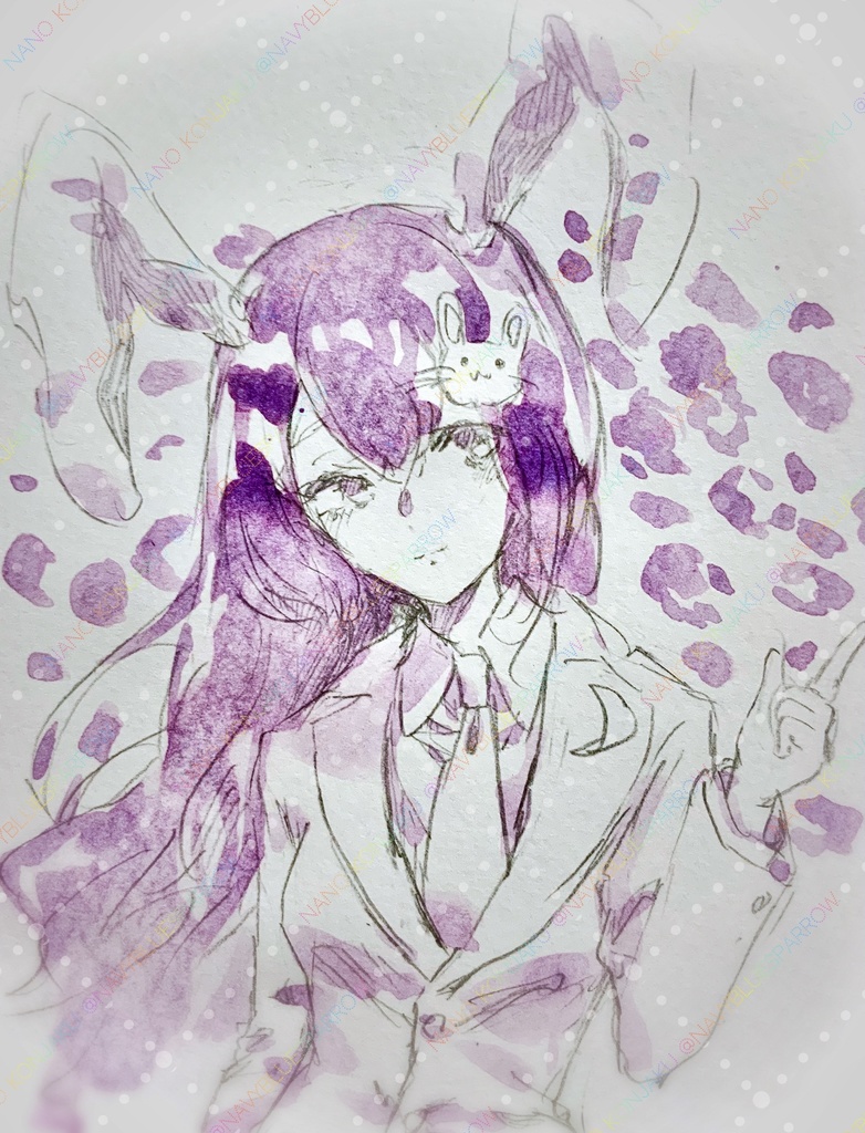 【値下げ中】さとり/ 菫子 / 鈴仙 水彩ドローイング【東方】