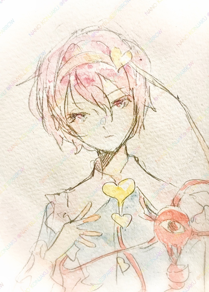 【値下げ中】さとり/ 菫子 / 鈴仙 水彩ドローイング【東方】