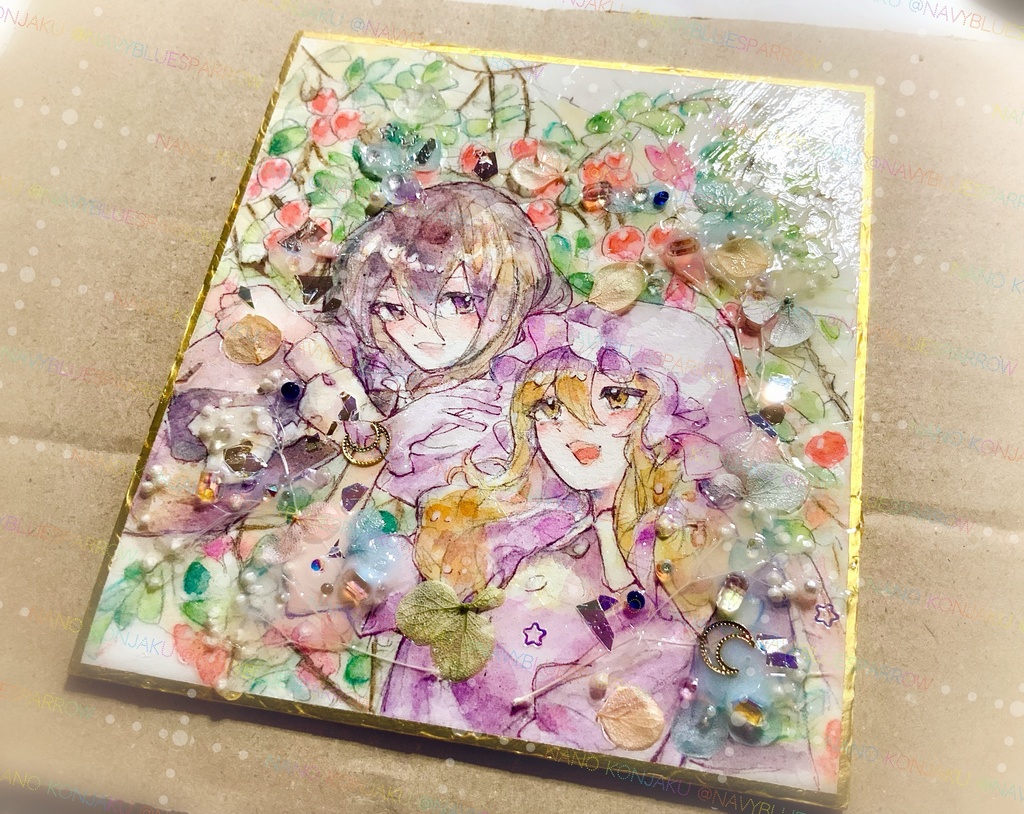 【東方】秘封倶楽部 水彩イラスト色紙