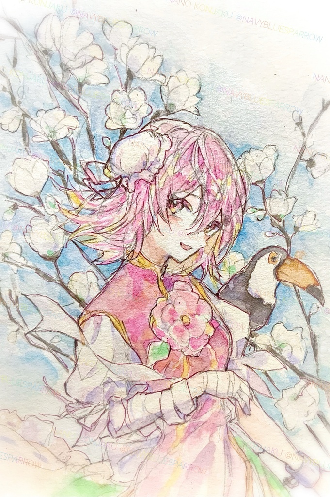 【東方】茨木華扇 水彩イラスト