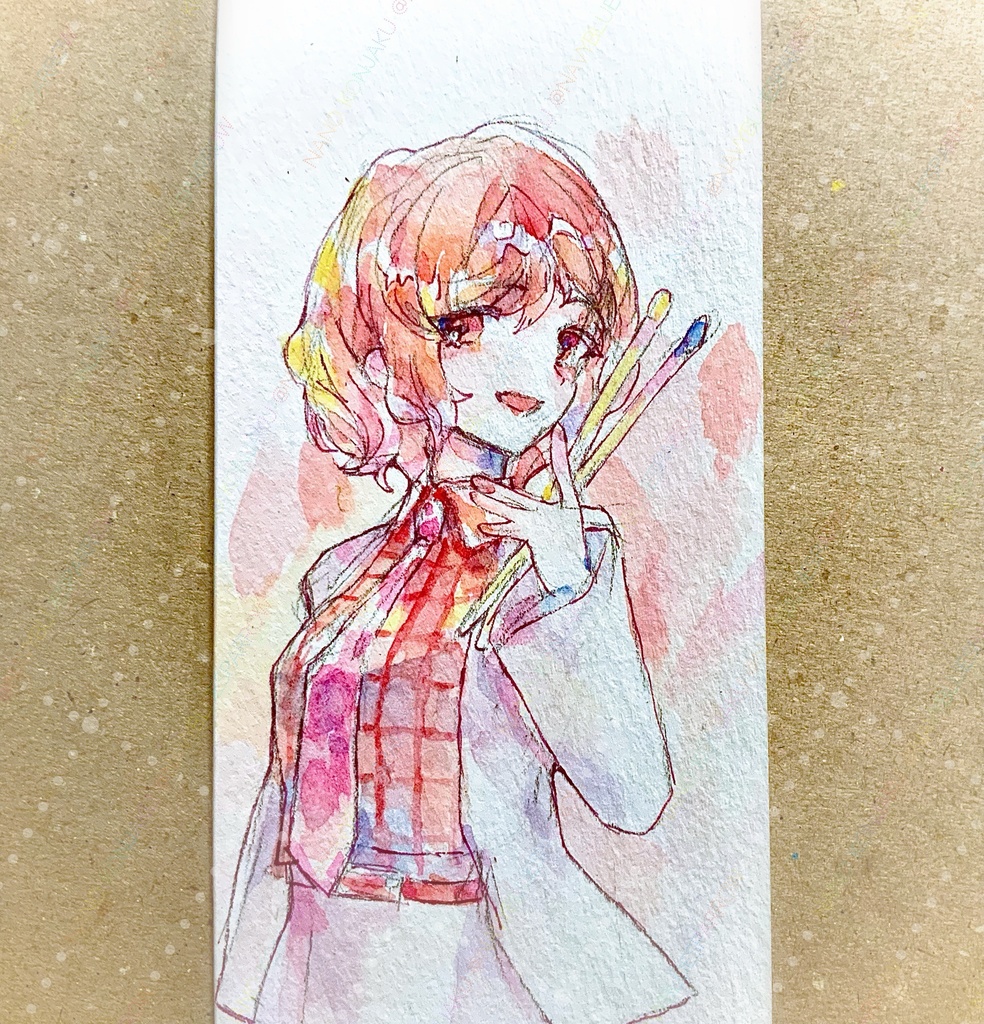 【東方輝針城】堀川雷鼓 水彩ドローイング