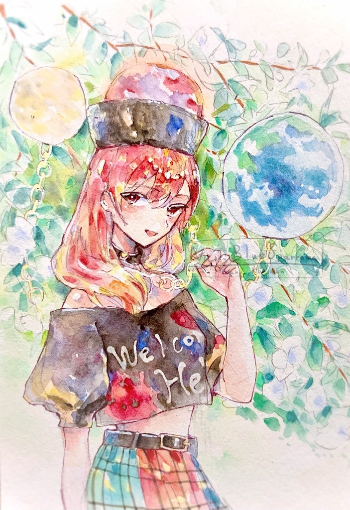 【東方紺珠伝】へカーティア・ラピスラズリ 水彩イラスト