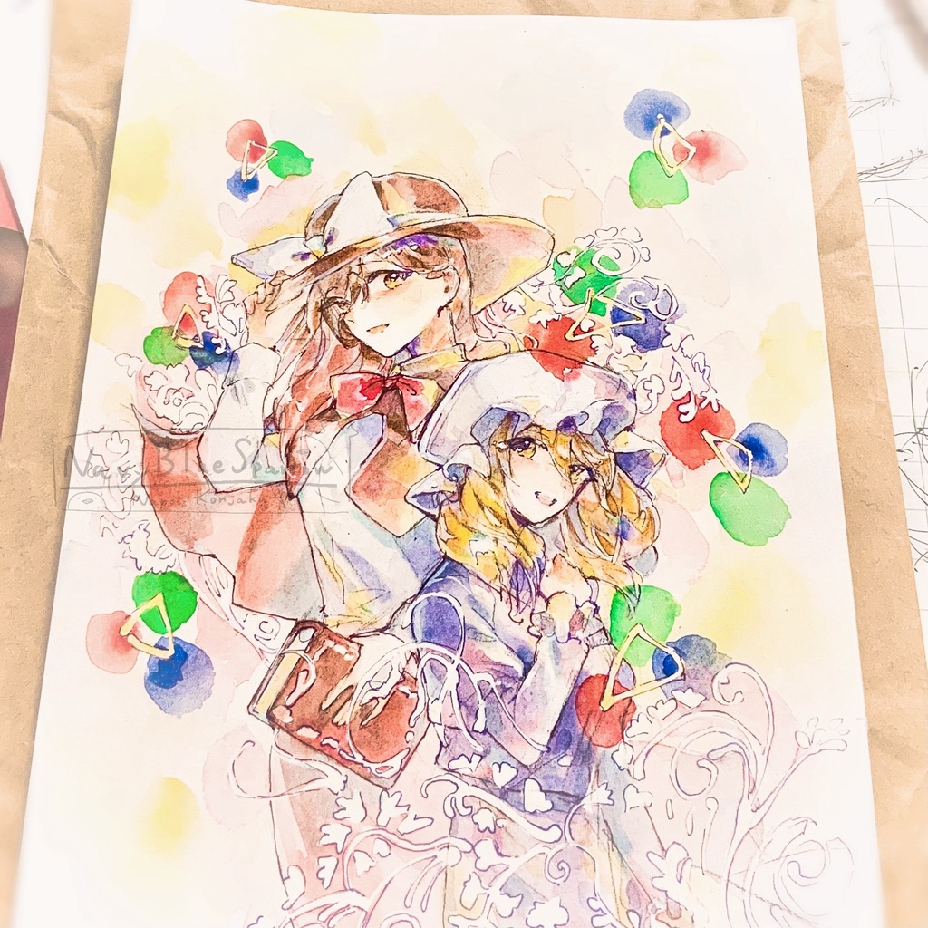 【東方】秘封倶楽部(燕石博物誌) 水彩イラスト