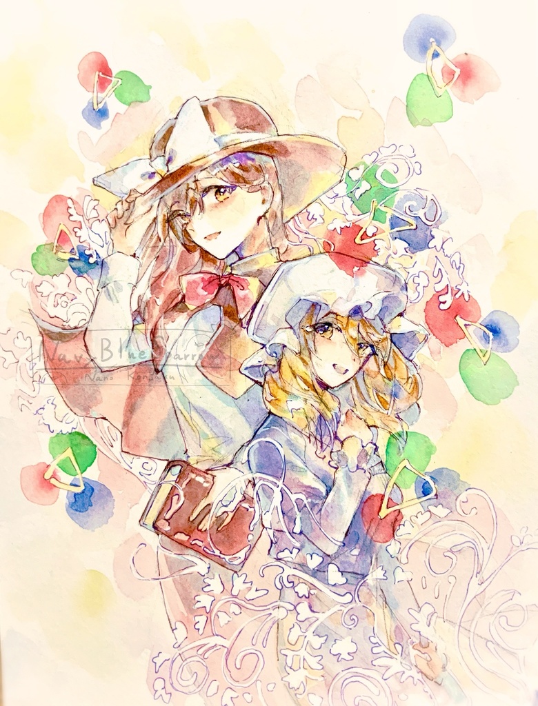 【東方】秘封倶楽部(燕石博物誌) 水彩イラスト