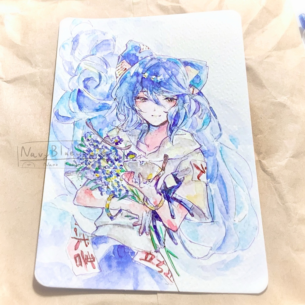 【東方憑依華】依神紫苑 水彩イラスト