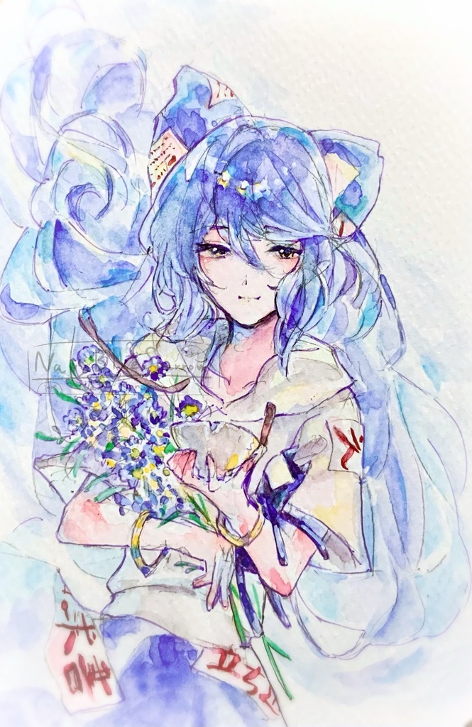 【東方憑依華】依神紫苑 水彩イラスト