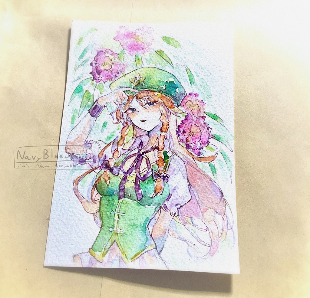 【東方紅魔郷】紅美鈴 水彩イラスト