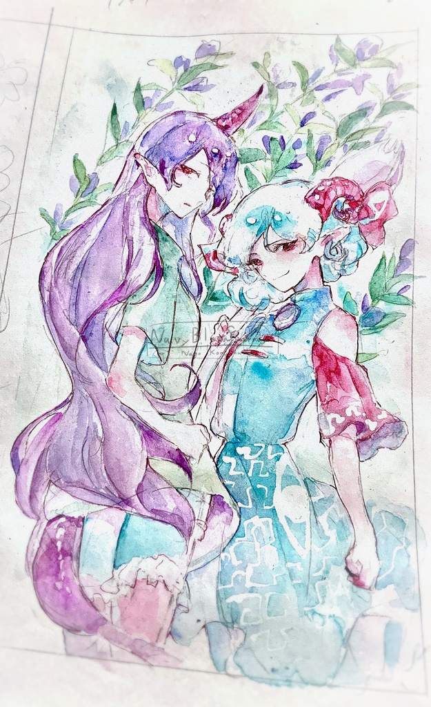 【東方獣王園】饕餮尤魔 天火人ちやり 水彩イラスト