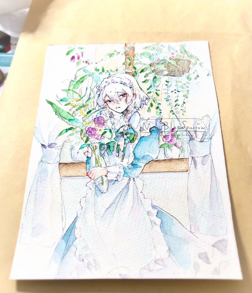 【東方紅魔郷】十六夜咲夜 水彩イラスト