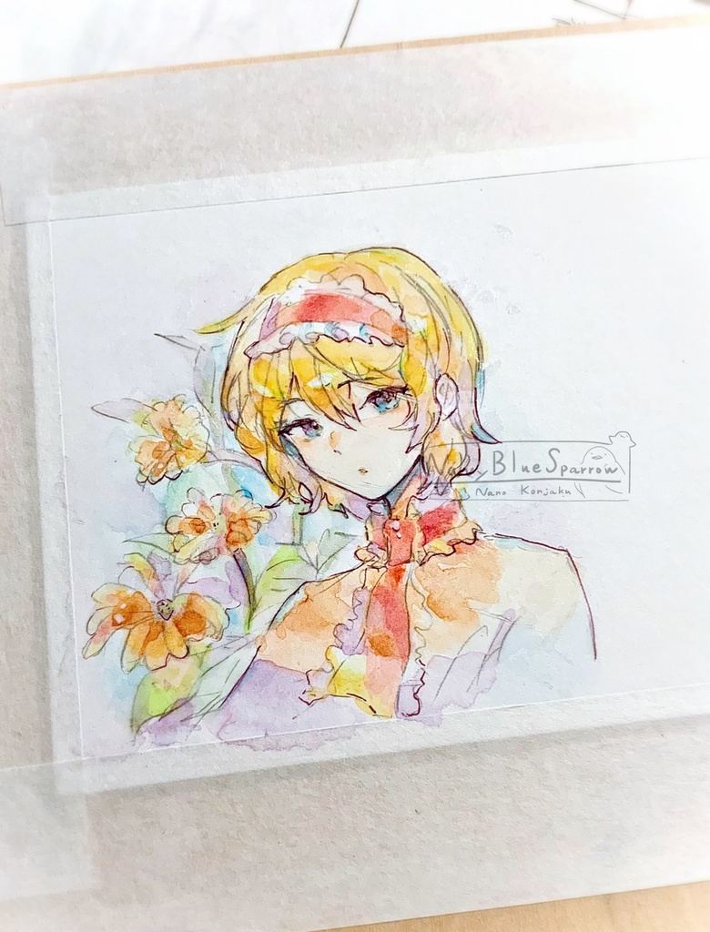 【東方妖々夢】アリス・マーガトロイド 水彩イラスト原画 / シール