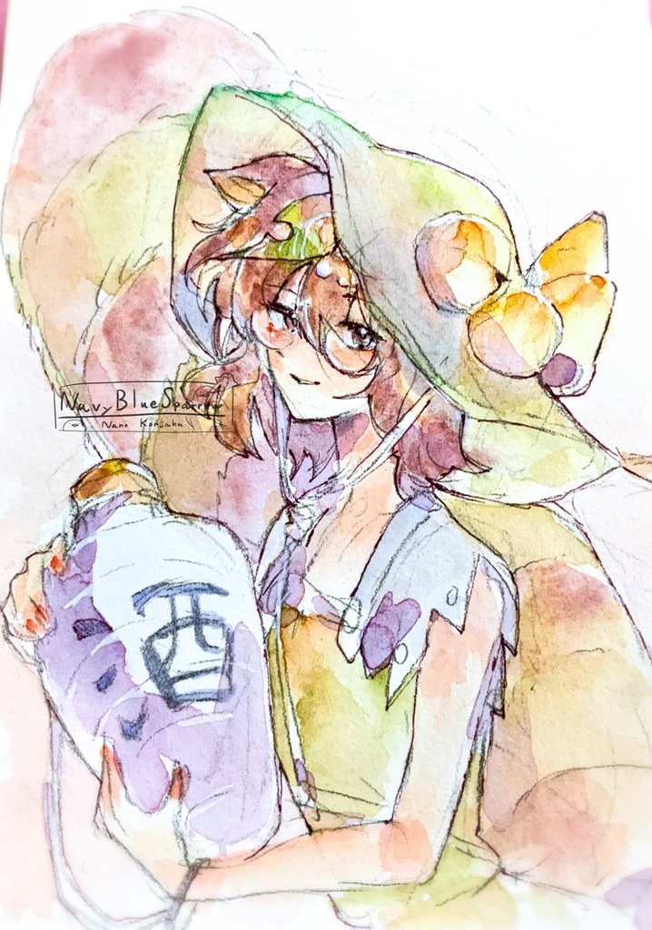 【東方神霊廟】二ッ岩マミゾウ 水彩イラスト