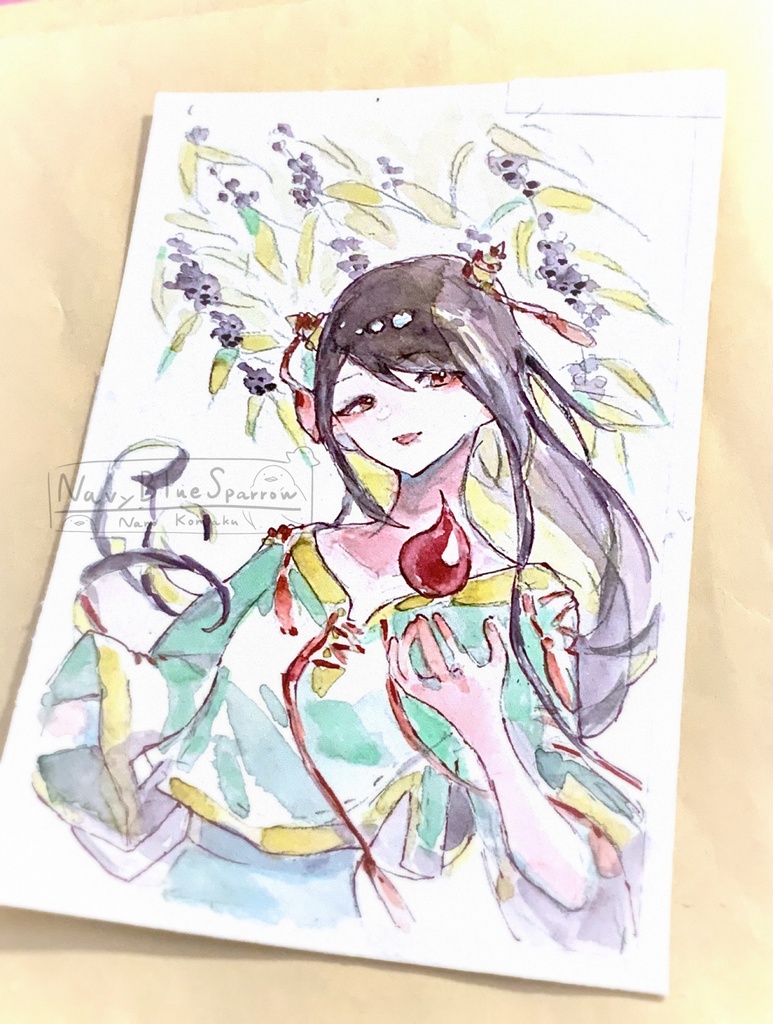 【東方獣王園】日白残無 水彩イラスト