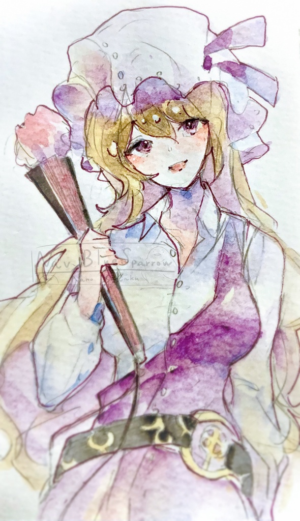 【東方】綿月豊姫 水彩イラスト