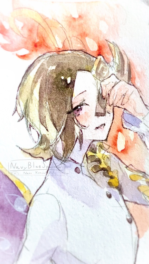 【東方錦上京】磐永阿梨夜 水彩イラスト