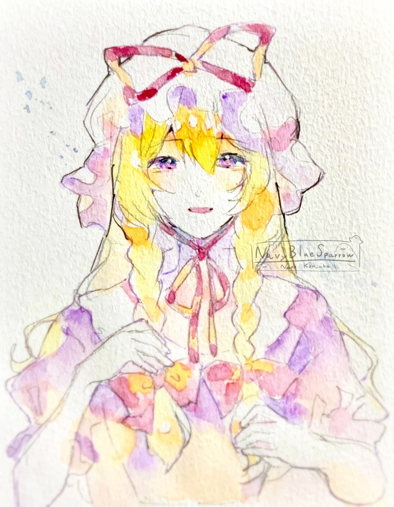 【東方妖々夢】八雲紫　水彩イラスト原画