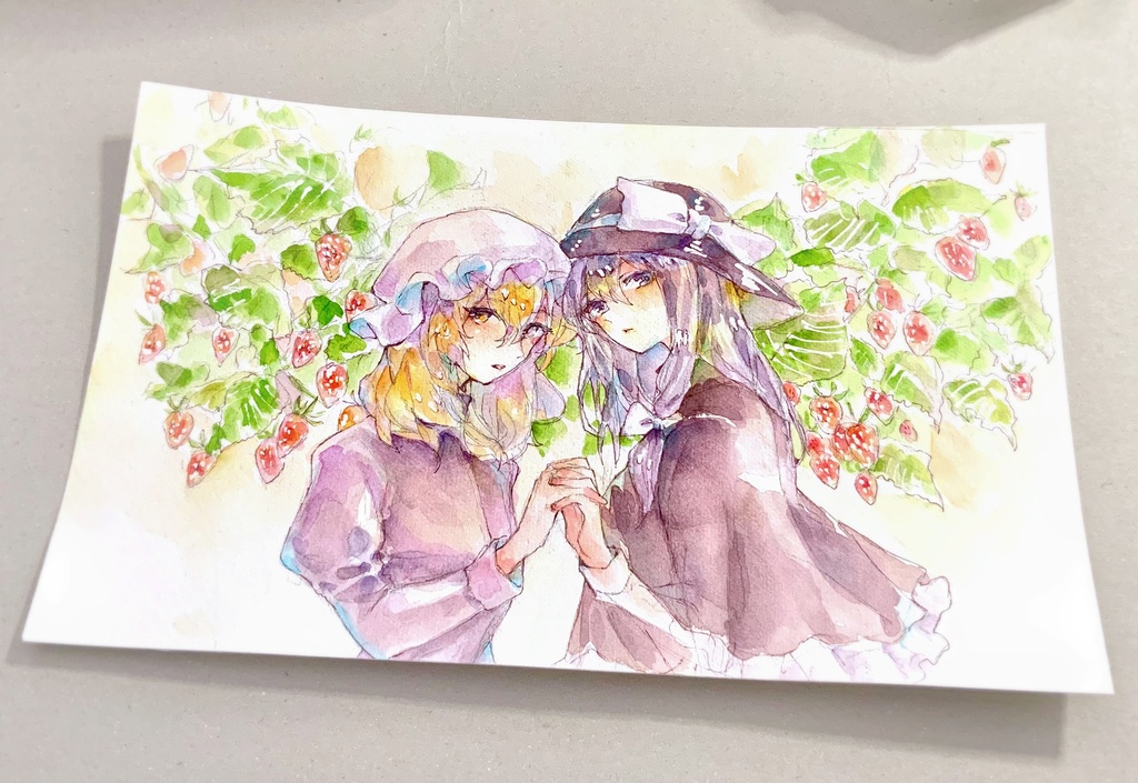 【東方】秘封倶楽部 水彩イラスト
