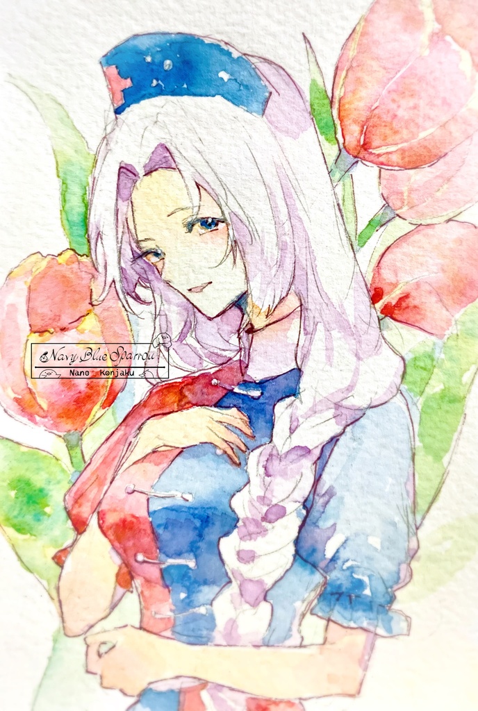 【東方永夜抄】八意永琳 水彩イラスト