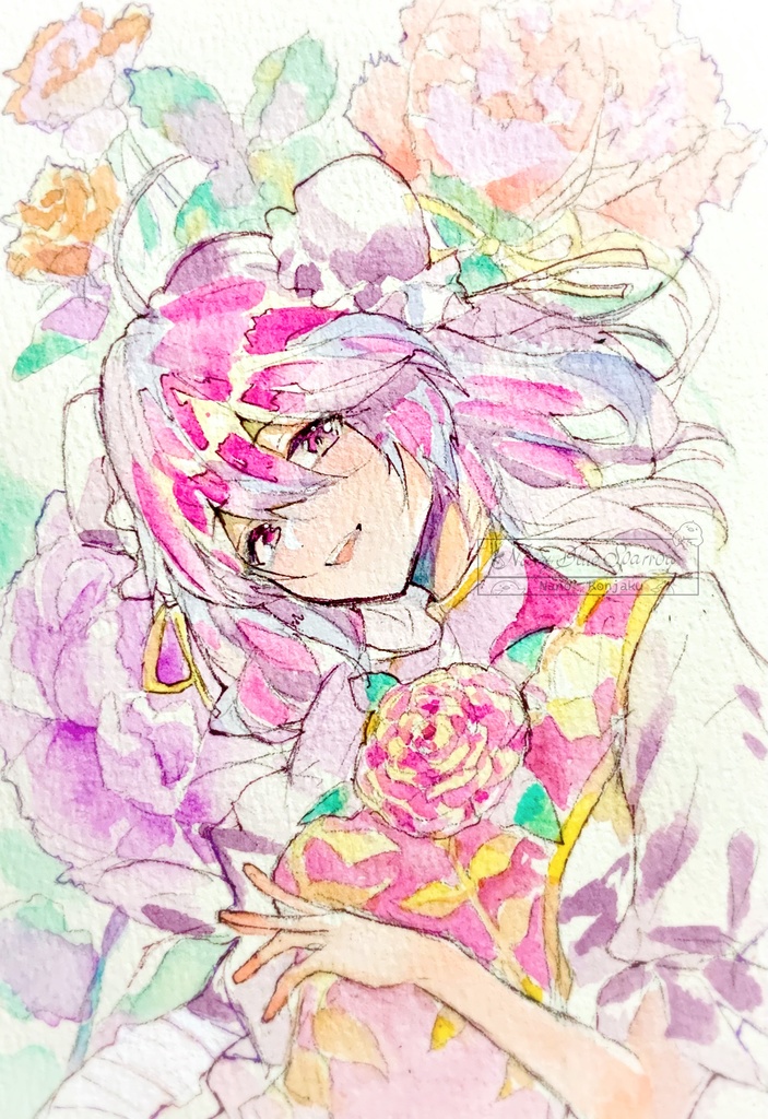 【東方茨歌仙】茨木華扇 水彩イラスト