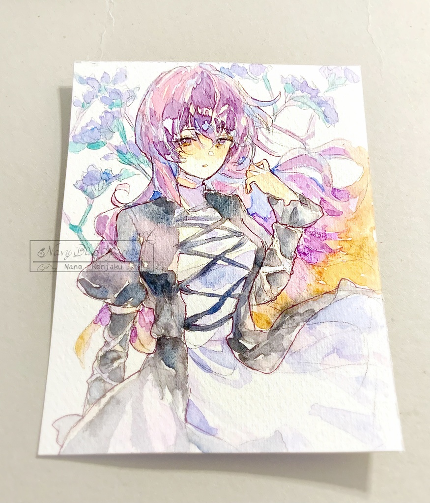 【東方星蓮船】聖白蓮 水彩イラスト