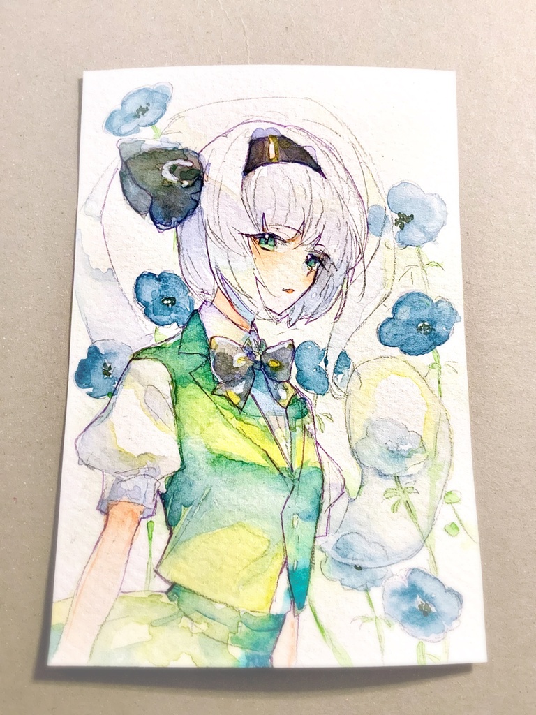 【東方妖々夢】魂魄妖夢 水彩イラスト