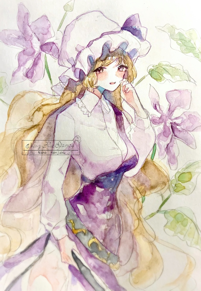 【東方錦上京】綿月豊姫 水彩イラスト