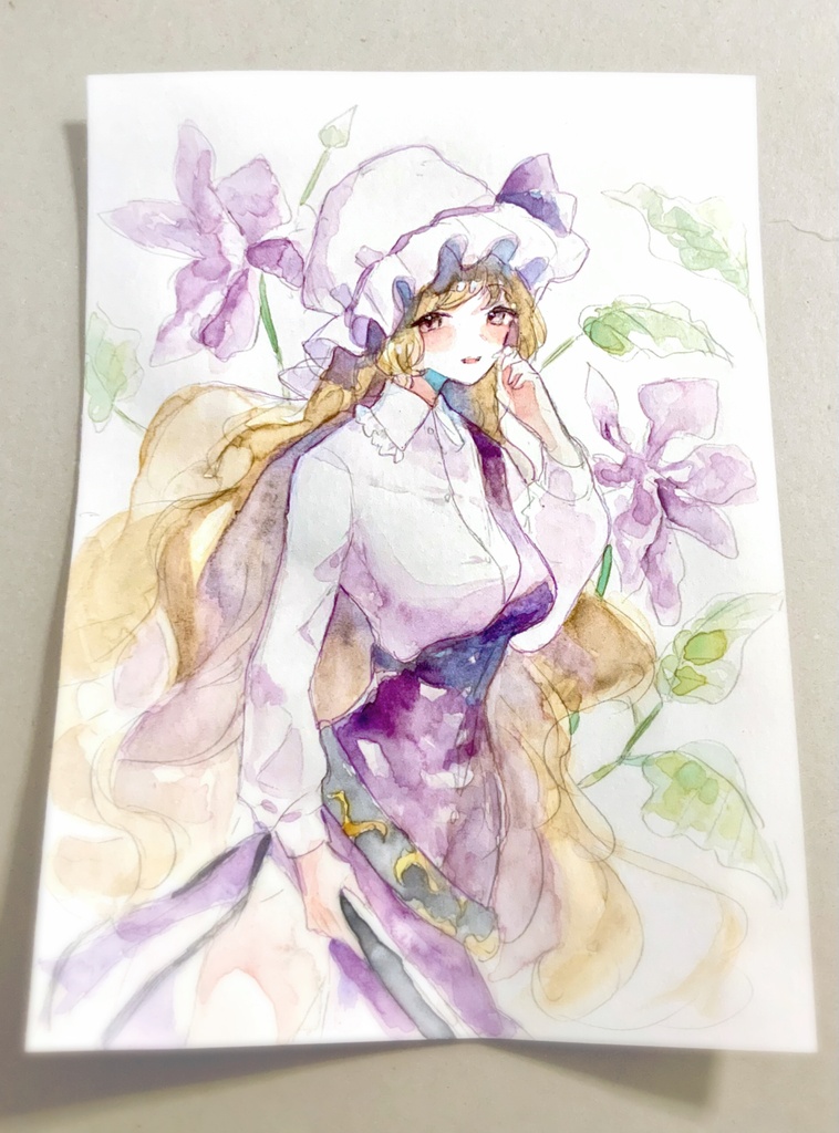 【東方錦上京】綿月豊姫 水彩イラスト