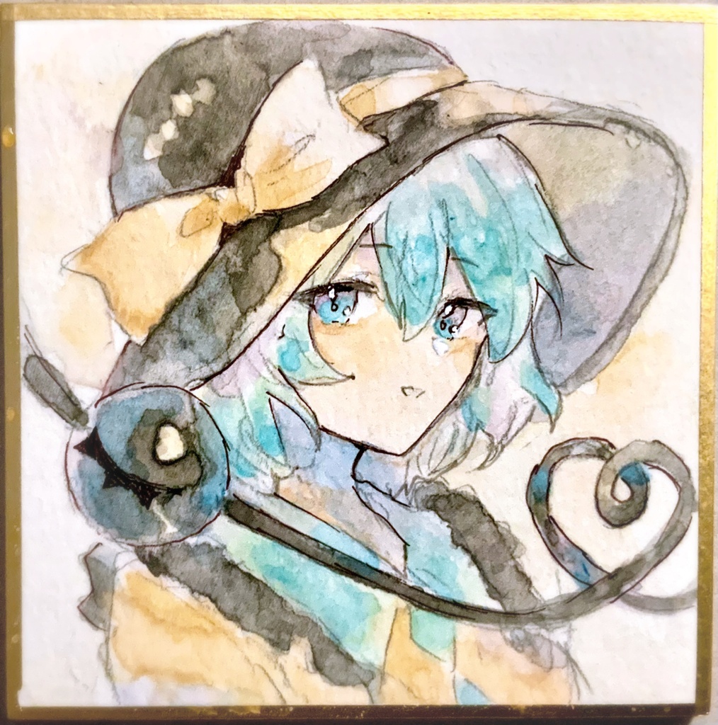 【東方地霊殿】古明地さとり/古明地こいし 水彩豆色紙