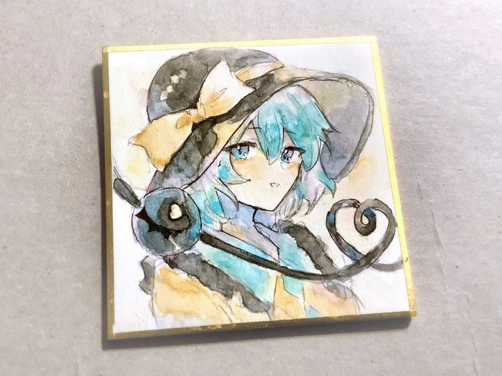 【東方地霊殿】古明地さとり/古明地こいし 水彩豆色紙