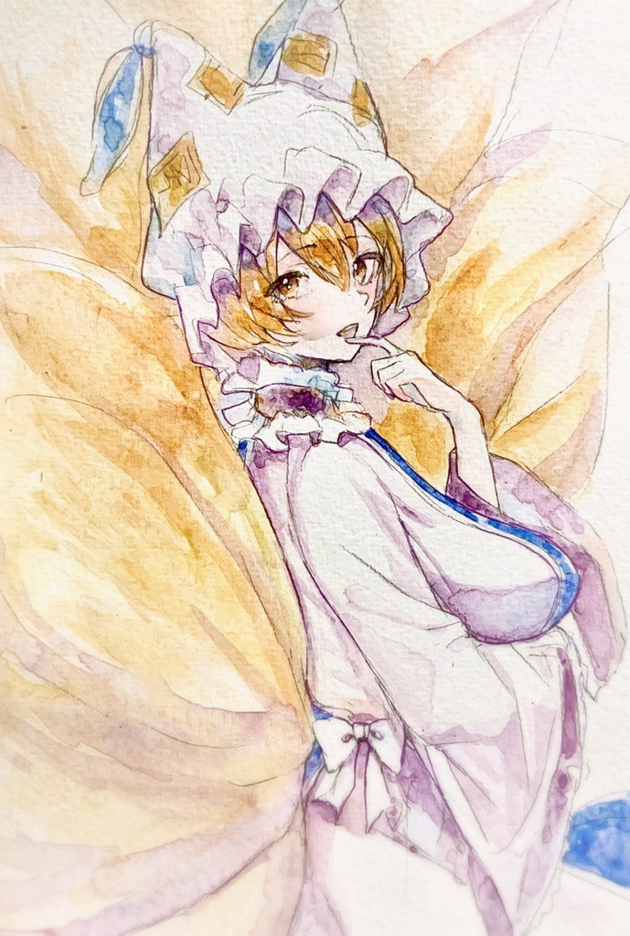 【東方妖々夢】八雲藍 水彩イラスト