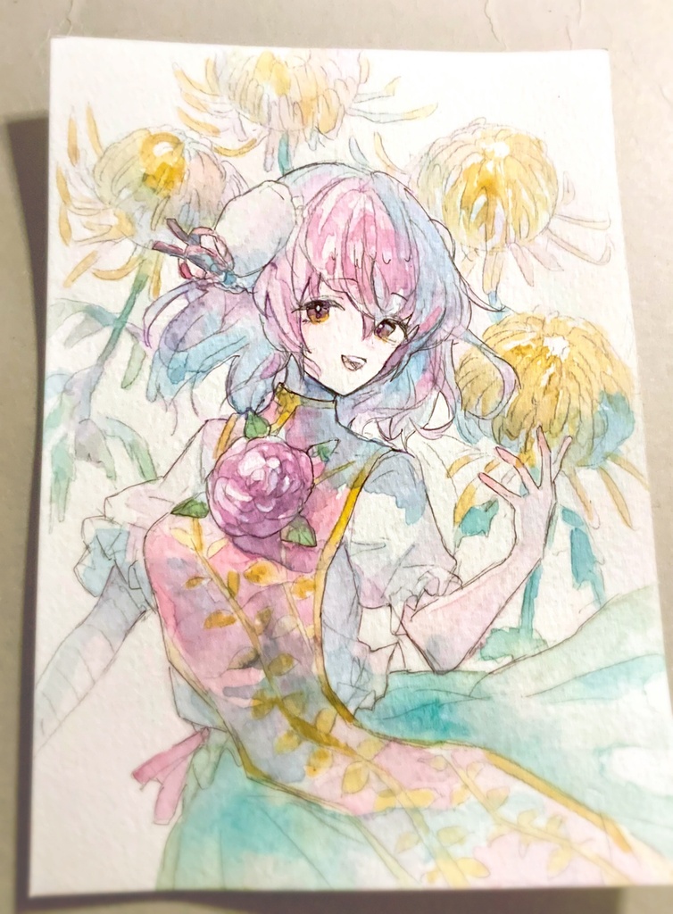 【東方茨歌仙】茨木華扇 水彩イラスト