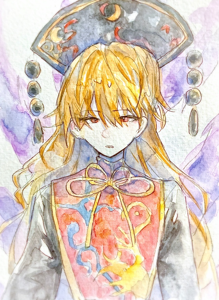 【東方紺珠伝】純狐 水彩イラスト