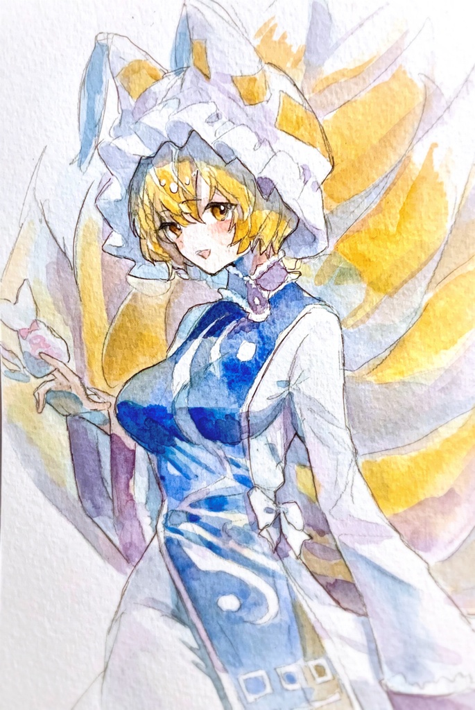【東方妖々夢】八雲藍 水彩イラスト
