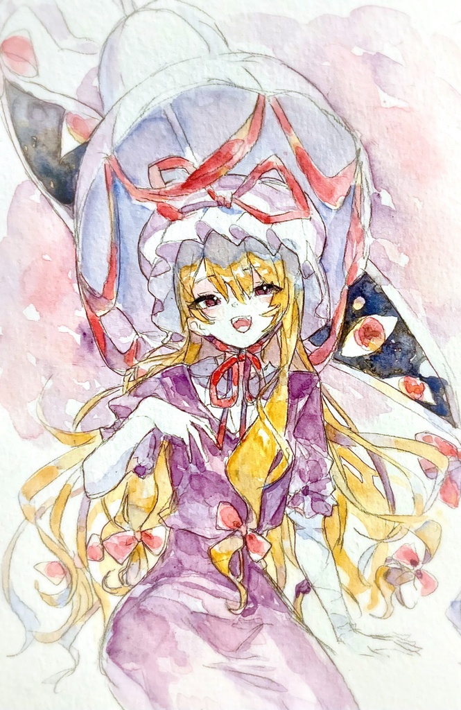 【東方妖々夢】八雲紫 水彩イラスト