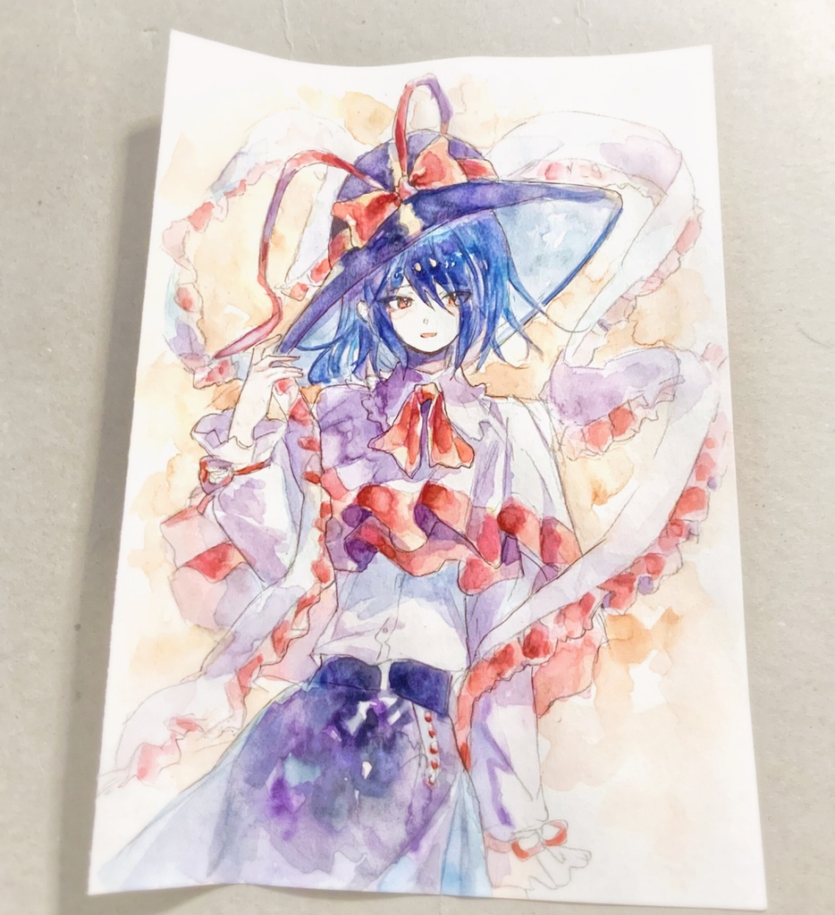 【東方緋想天】永江衣玖 水彩イラスト