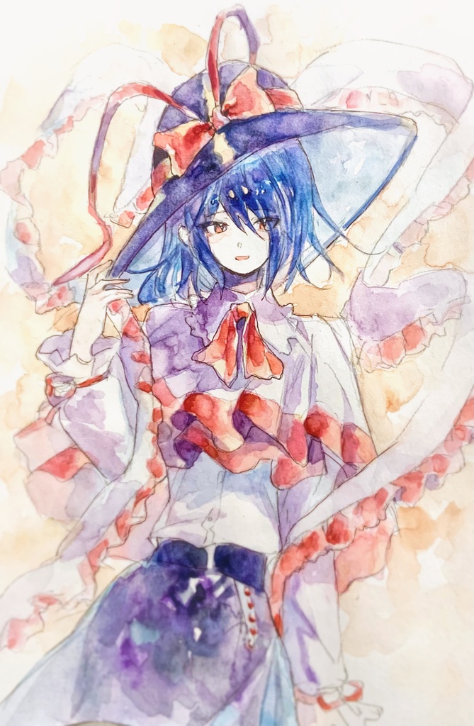 【東方緋想天】永江衣玖 水彩イラスト
