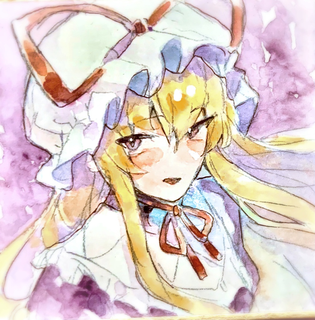 【東方妖々夢】 八雲紫 水彩豆色紙
