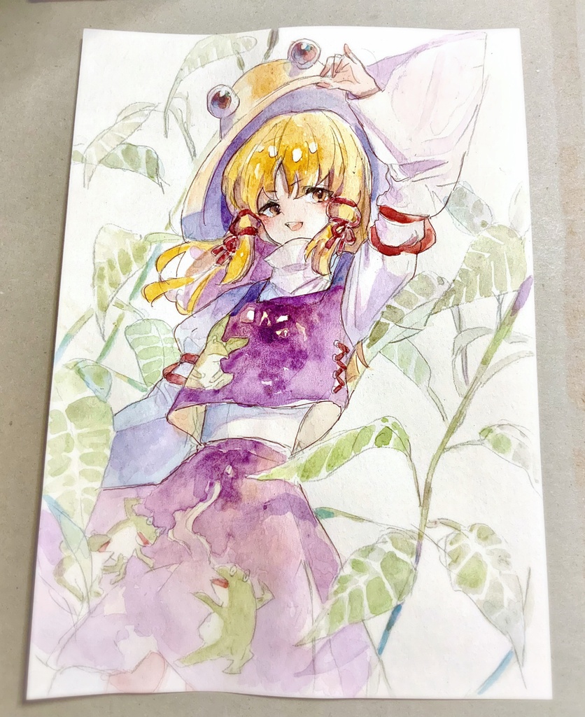 【東方風神録】洩矢諏訪子 水彩イラスト