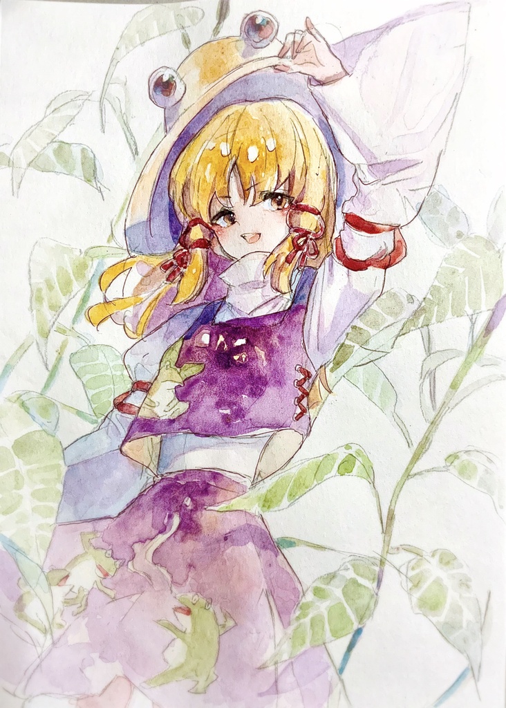 【東方風神録】洩矢諏訪子 水彩イラスト