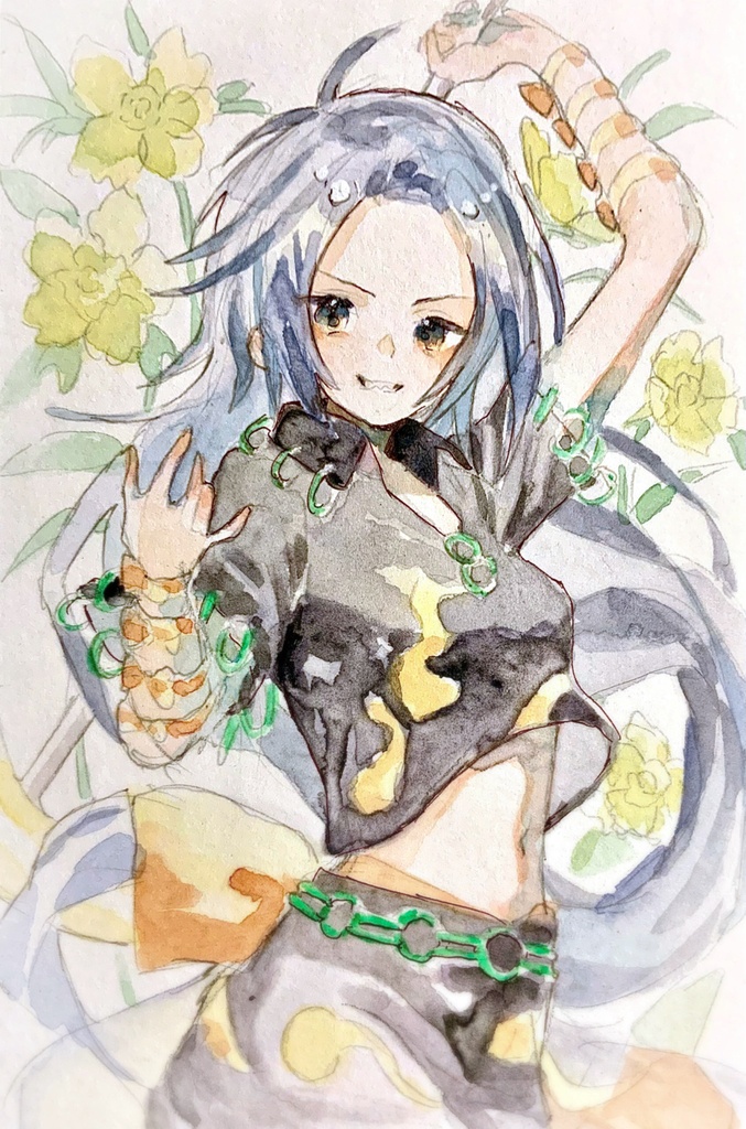 【東方虹龍洞】姫虫百々世 水彩イラスト