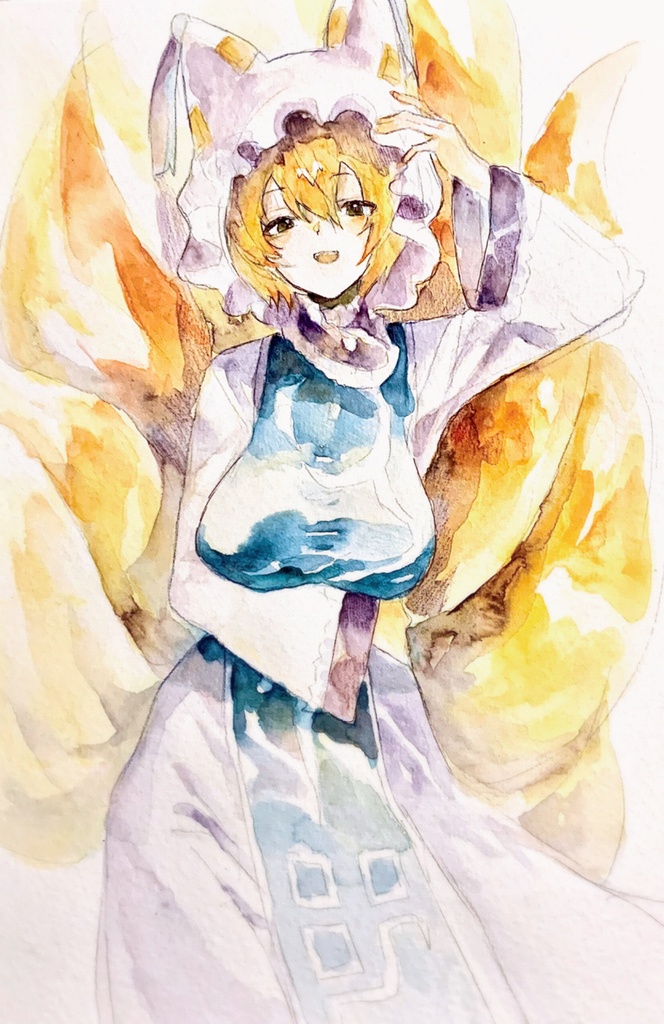 【東方妖々夢】八雲藍 水彩イラスト